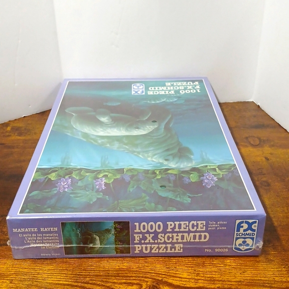 Manatee Haven 1000 Piece F.X. Schmid Puzzle 26.5" x 17.25" 90026 FRS-2 - Picture 2 of 3
